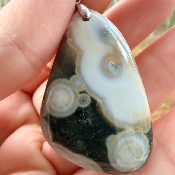 Orbicular Jasper PendantNatural Ocean JasperUnique Pattern